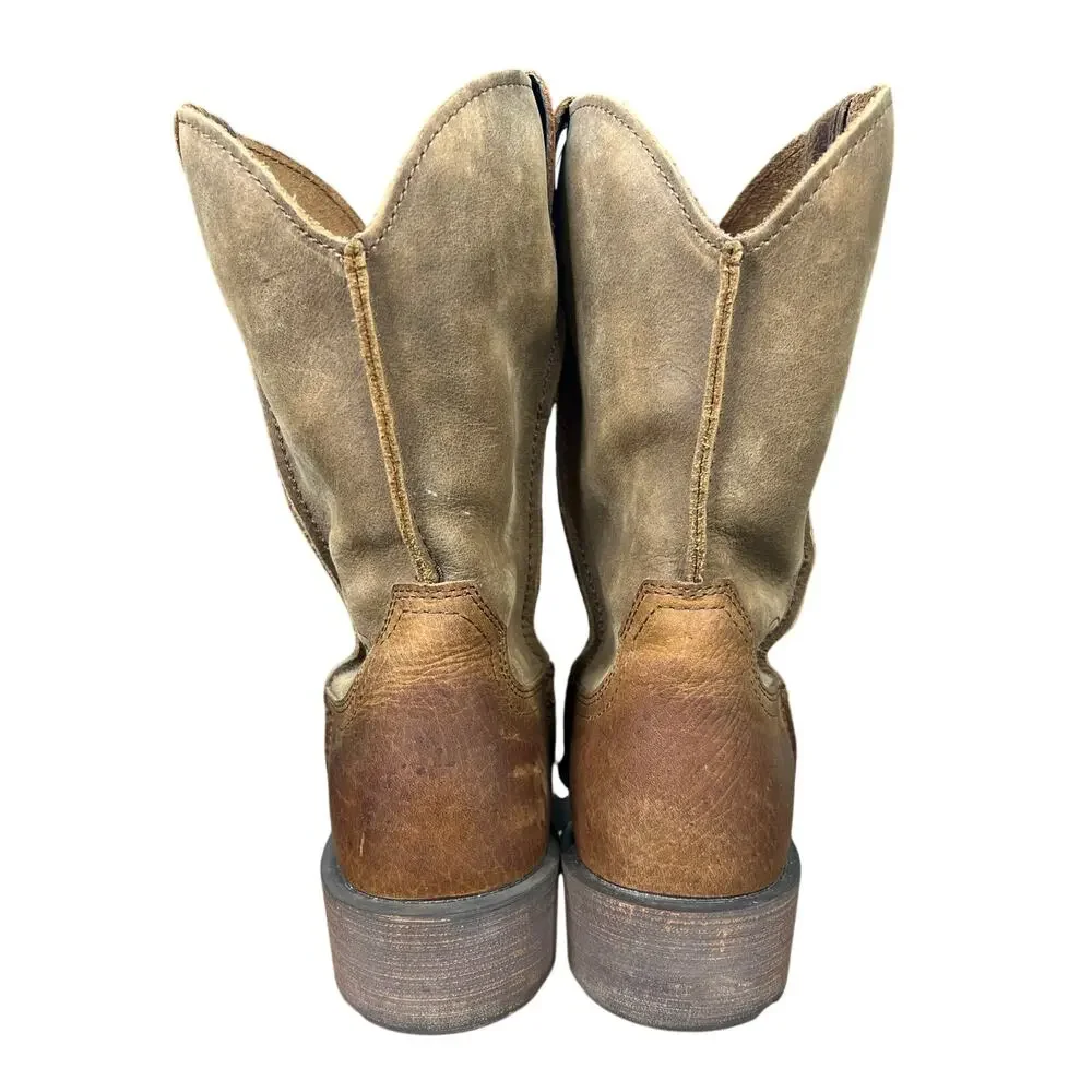 Ariat Men’s Rambler Brown Distressed Leather Western Cowboy Boots Size 11 D